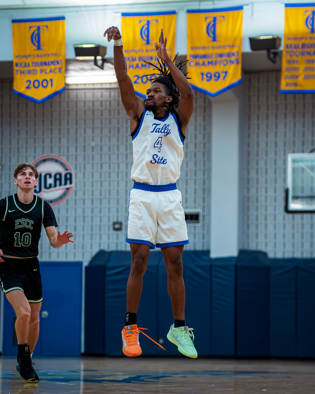 Jay King JR hits a three against Enterprise.