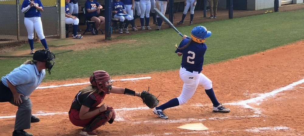 Monica Marquez hit one of the Eagles' five home runs in Friday's doubleheader (photo courtesy of Abraham Bonamy)