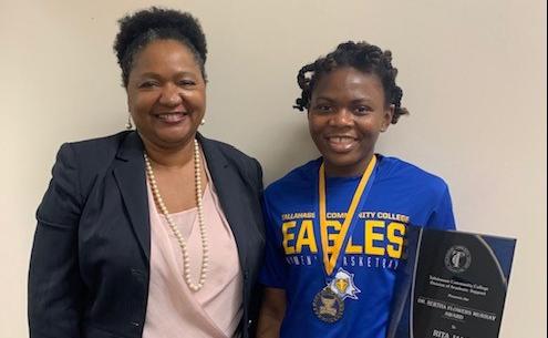 Rita James (R) with Dr. Sharisse Turner, Dean of Transitional Studies
